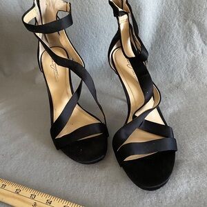 Vince Camuto Elegant Black Wrap Heels